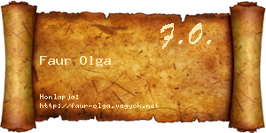 Faur Olga névjegykártya