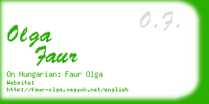 olga faur business card